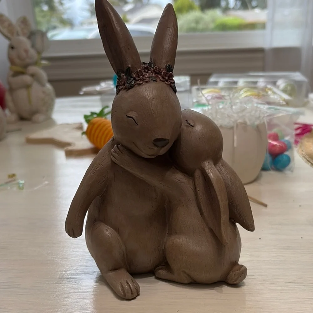 Charming Brown Rabbit Figurine - Picture 2 of 4